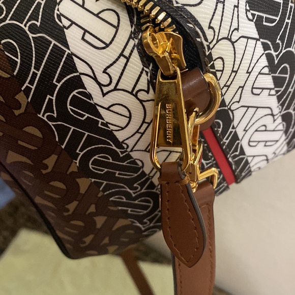 {Burberry} Monogram Cube Bowling Bag - Picture 8 of 12